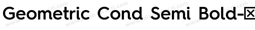 Geometric Cond Semi Bold字体转换